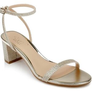 Jewel Badgley Mischka Danni II Low Block Heel Sandal Size 7